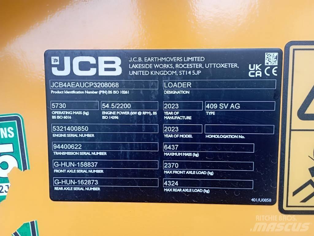 JCB 409 Læssemaskiner på hjul