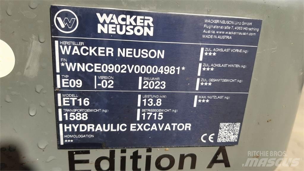 Wacker Neuson ET16 Gravemaskiner på larvebånd