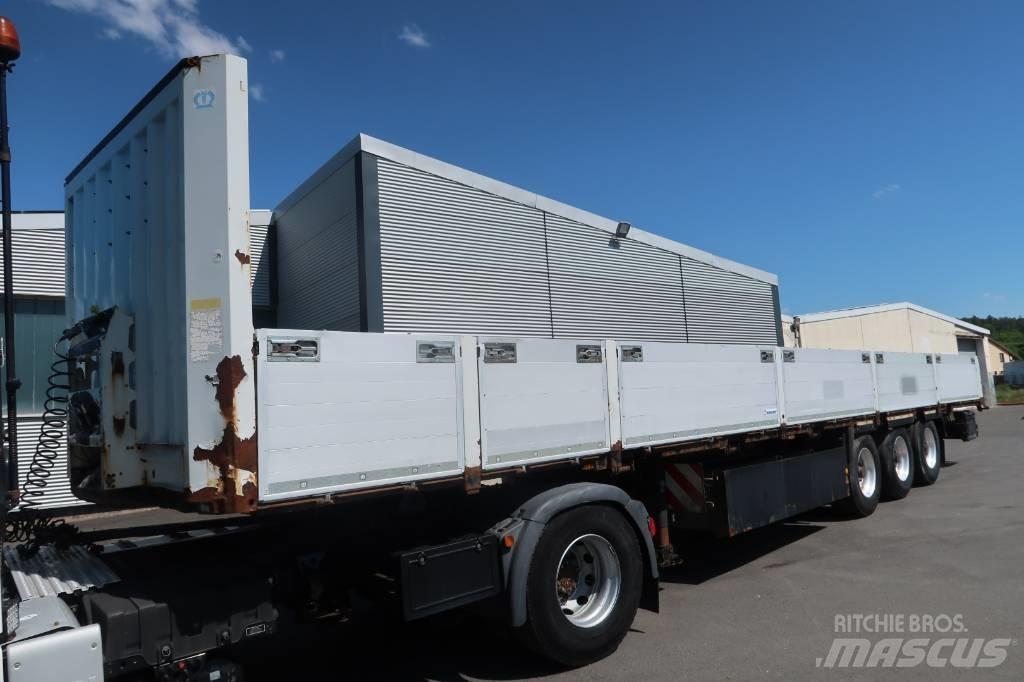 Krone SD Semi-trailer med lad/flatbed