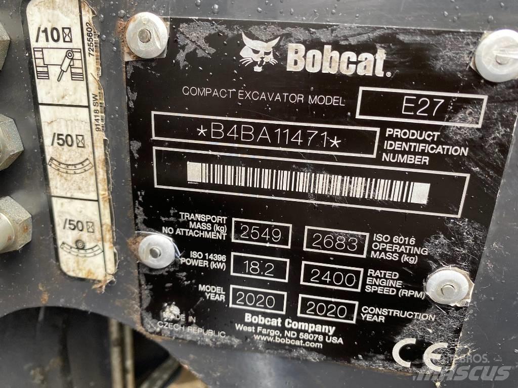 Bobcat E 27 Z Minigravemaskiner