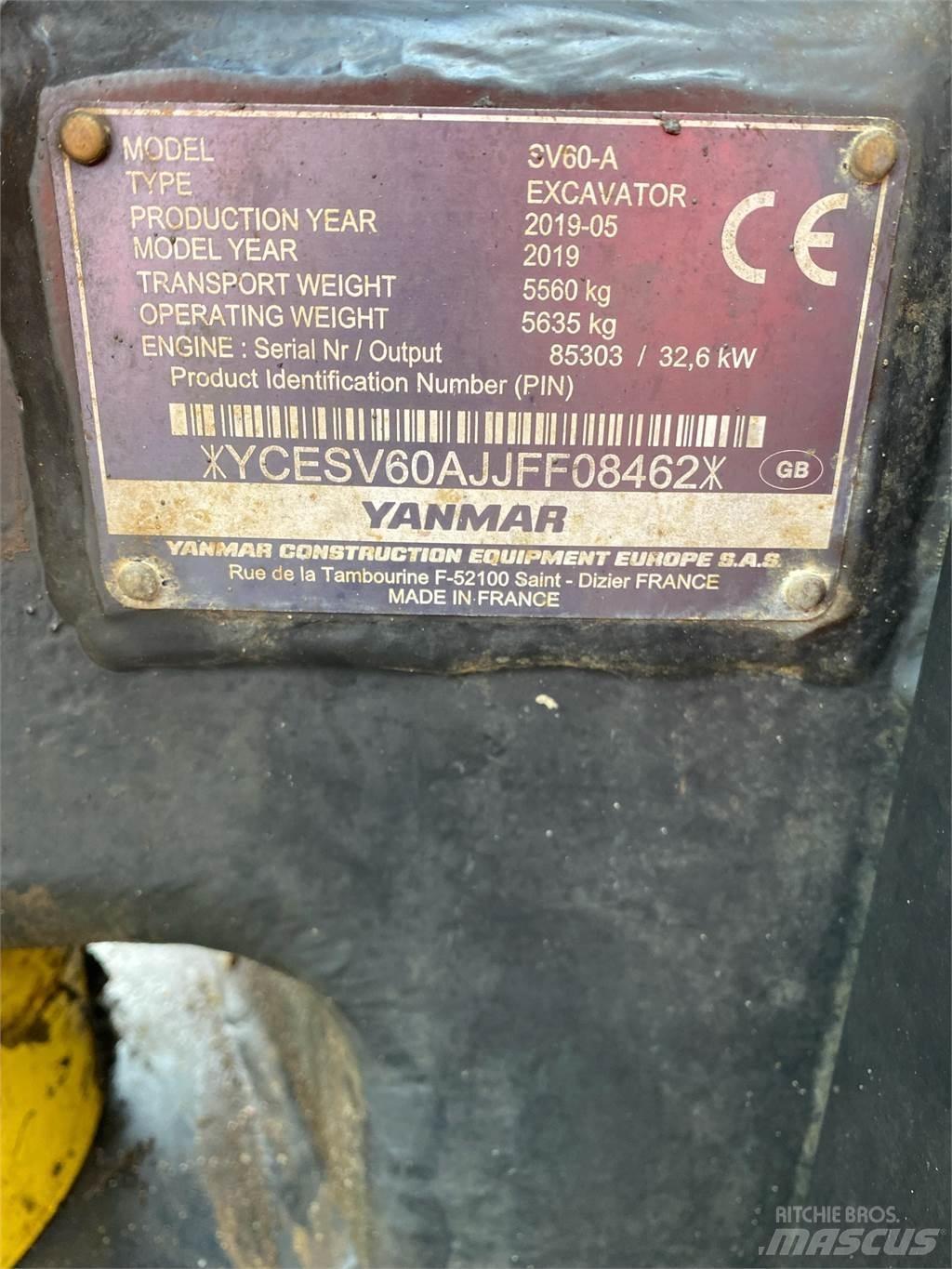 Yanmar SV60 Minigravemaskiner