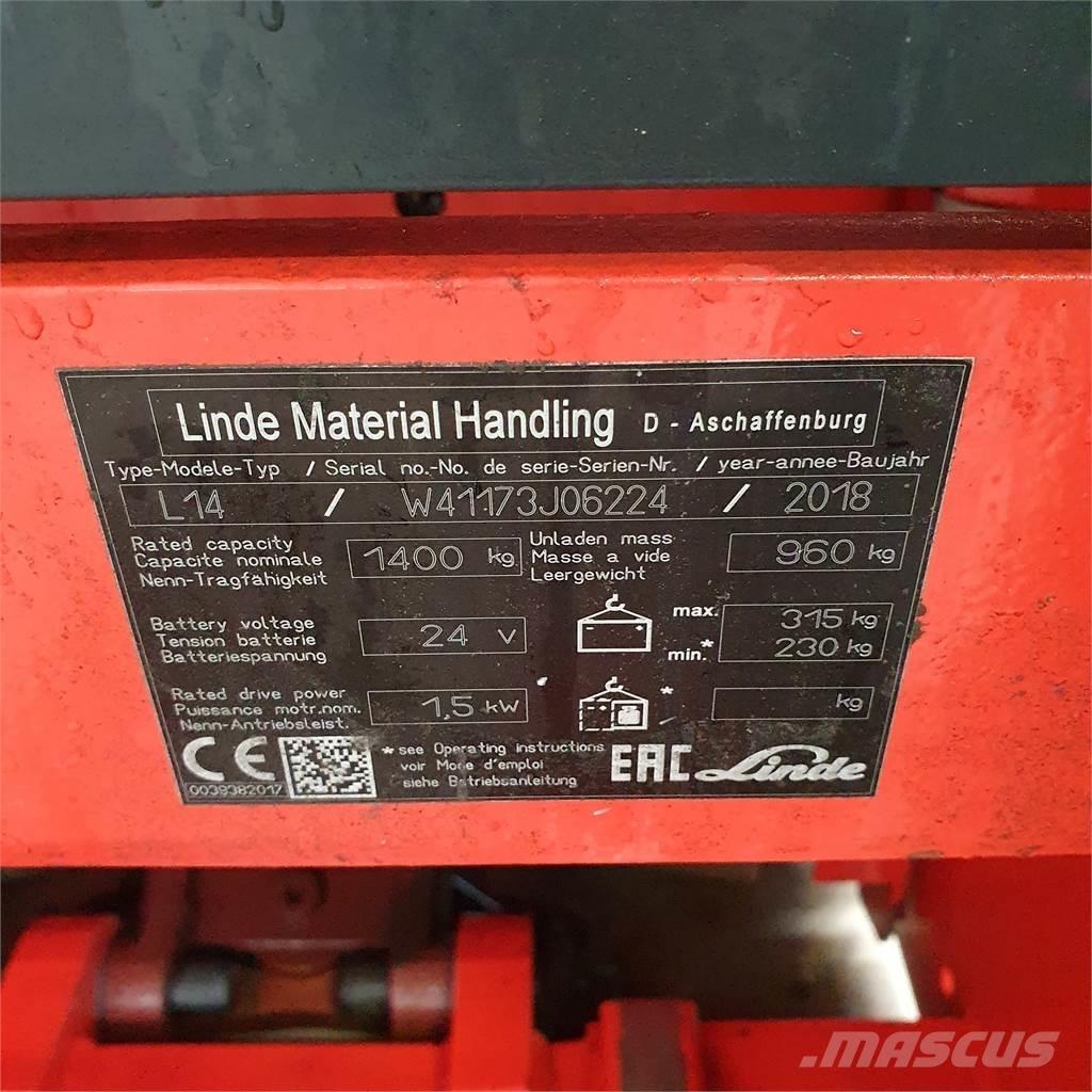 Linde L14i Gaffelstabler med gående fører
