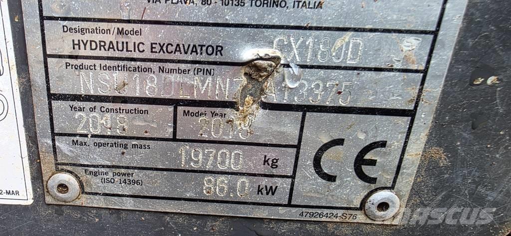 CASE CX180D Gravemaskiner på larvebånd
