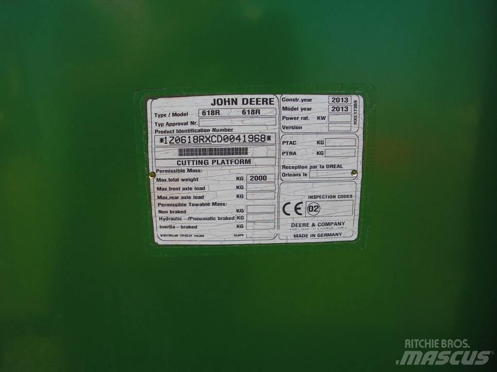 John Deere 618 R Hoveder til mejetærskere