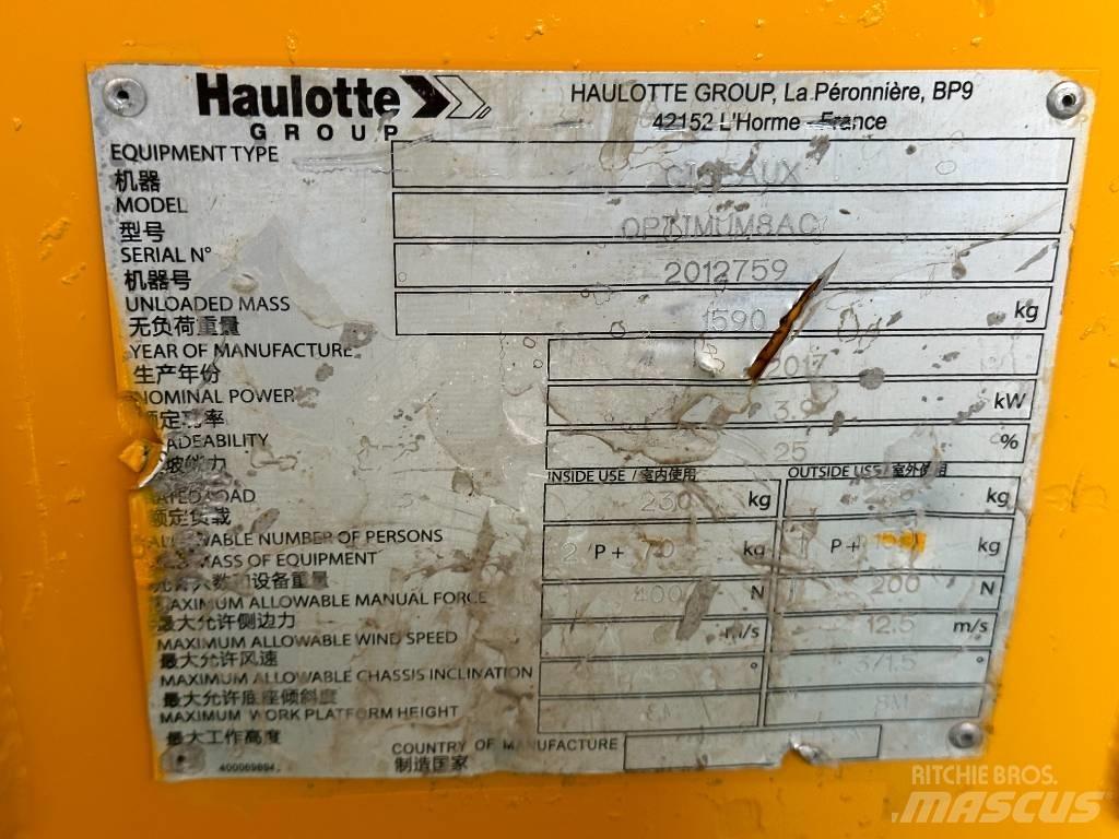 Haulotte OPTIMUM 8 Saxlifte