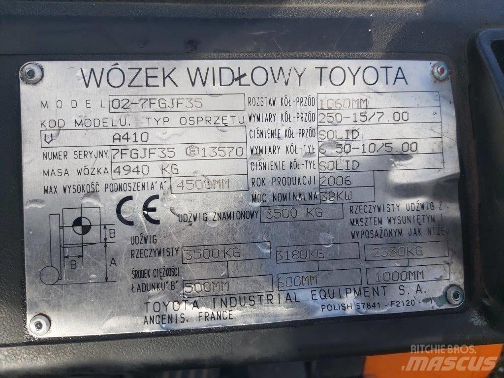 Toyota 7FG35 LPG gaffeltrucks