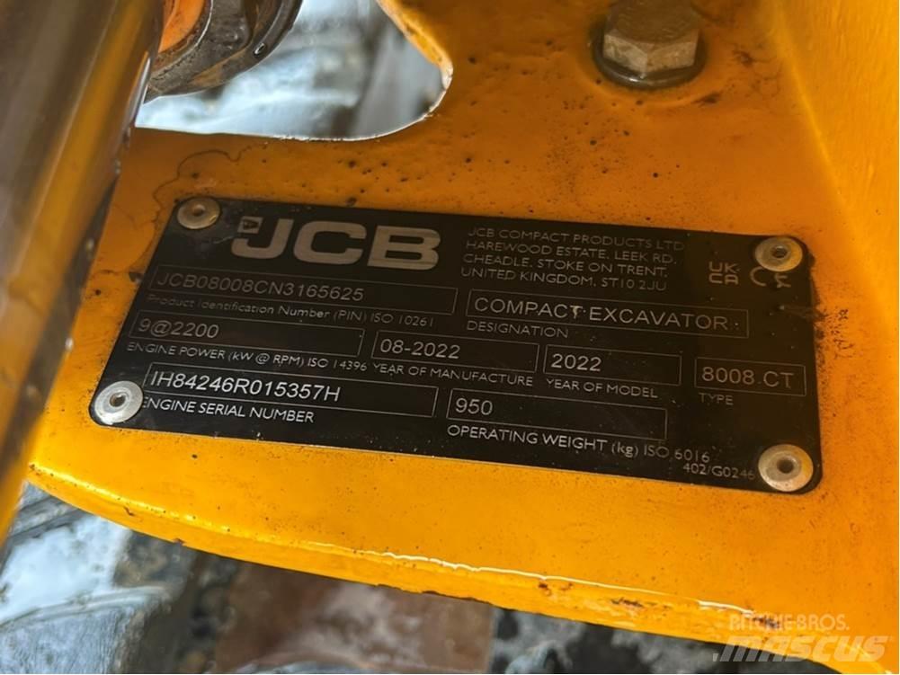 JCB MICRO 8008 Minigravemaskiner