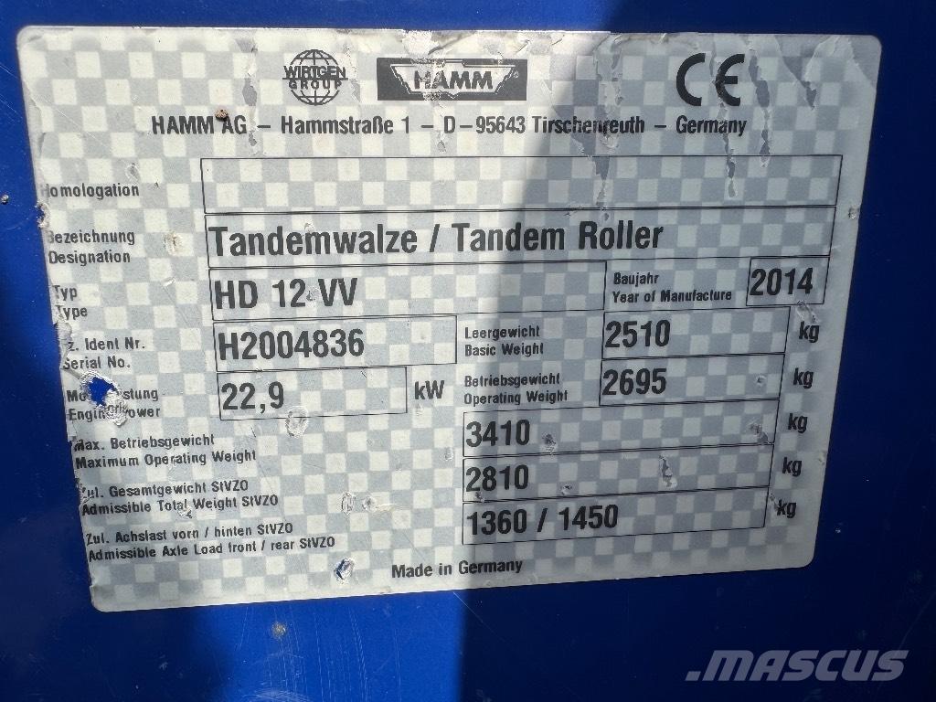 Hamm HD 12 VV Tvilling tromle