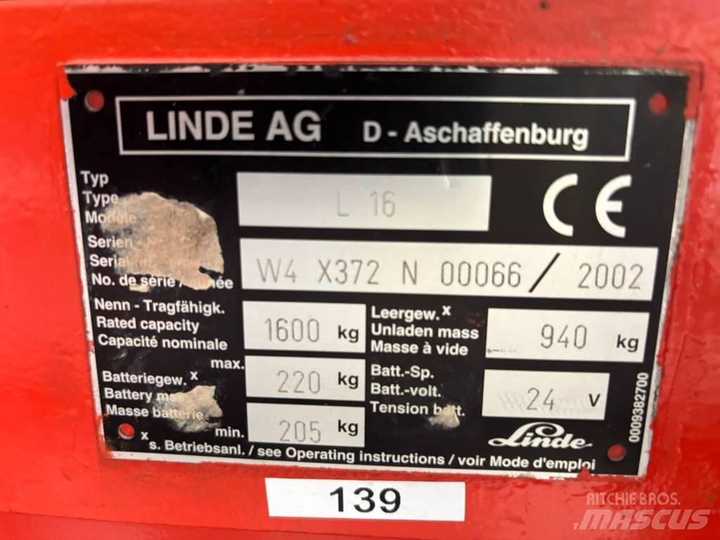 Linde L16 Gaffelstabler med gående fører