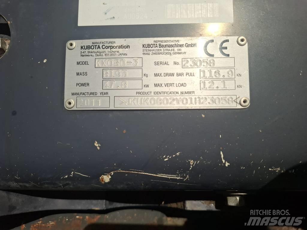 Kubota KX 080-3 Midi-gravemaskiner 7t - 12t