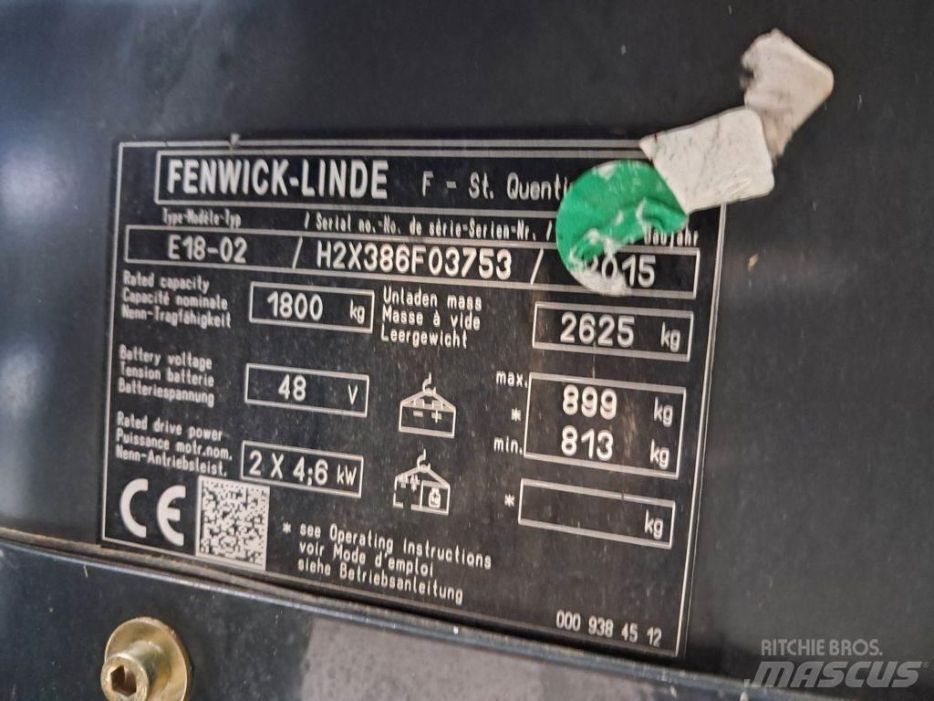 Linde E18-02 El gaffeltrucks
