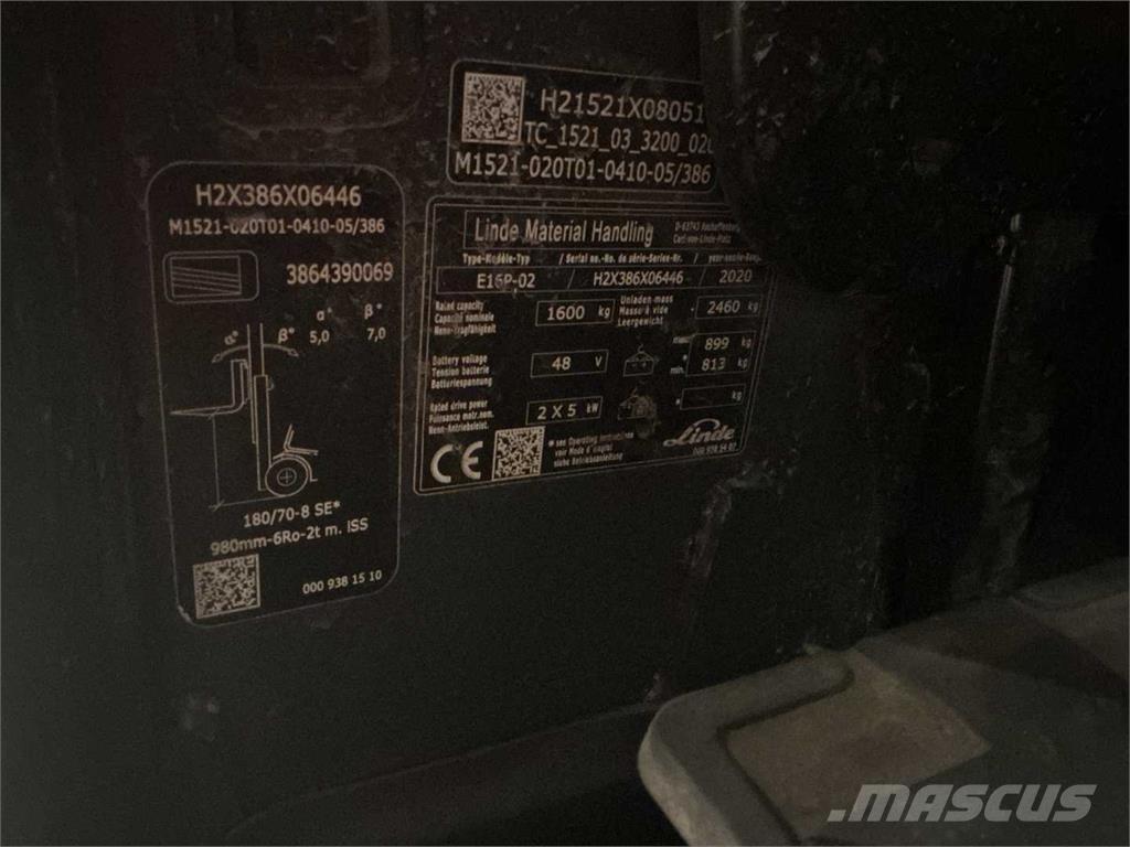 Linde E16P El gaffeltrucks