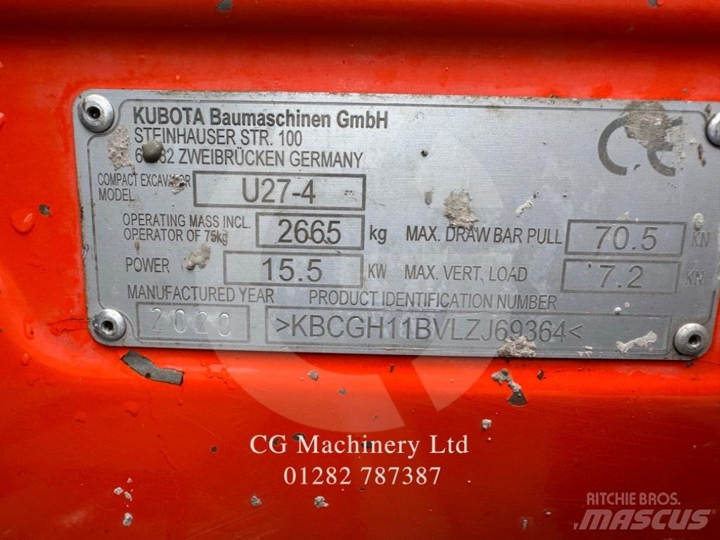 Kubota U 27-4 Minigravemaskiner