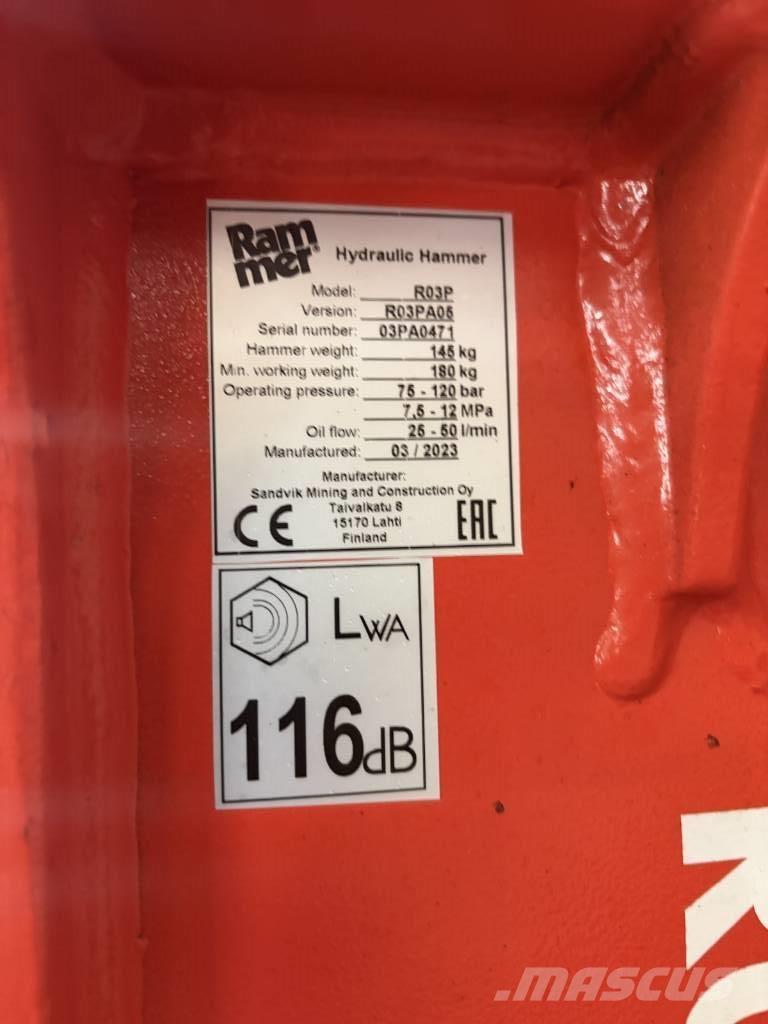 Rammer R03P Hydraulik / Trykluft hammere