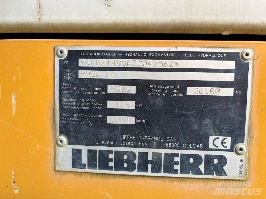 Liebherr 926 Gravemaskiner på larvebånd