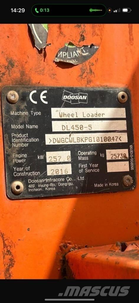 Doosan DL 450-5 Læssemaskiner på hjul