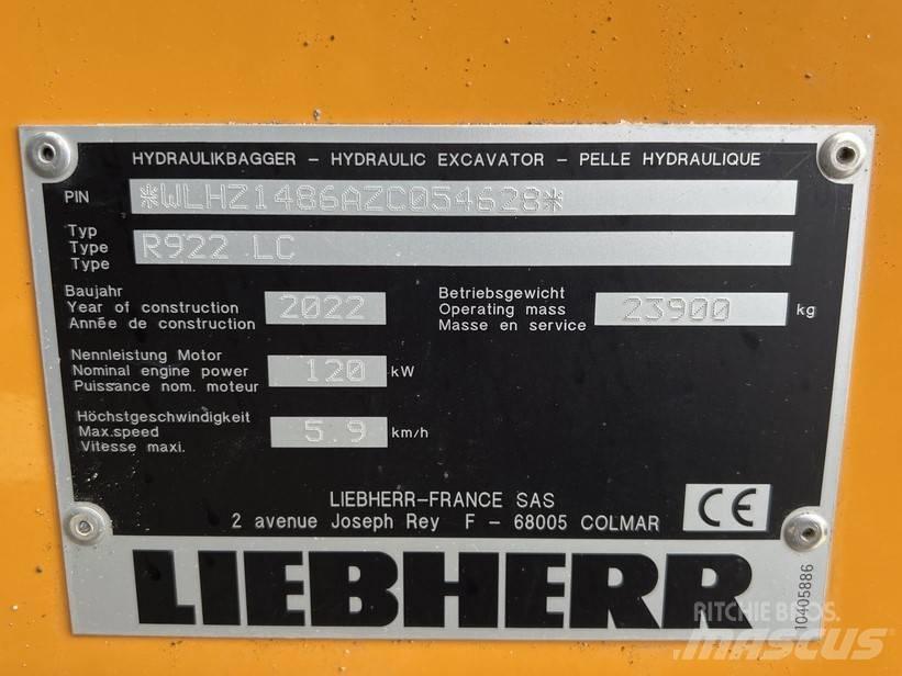 Liebherr R922 LC Gravemaskiner på larvebånd