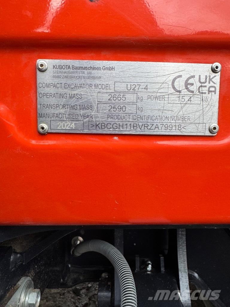 Kubota U 27-4 Minigravemaskiner