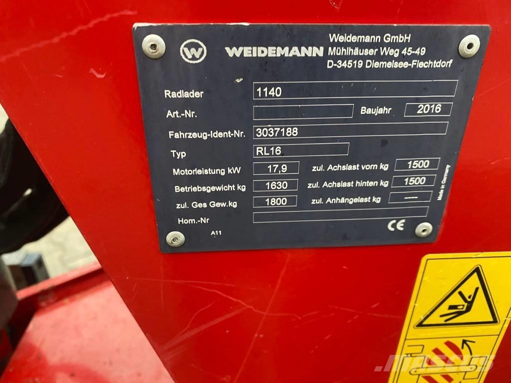 Weidemann 1140 Læssemaskiner på hjul