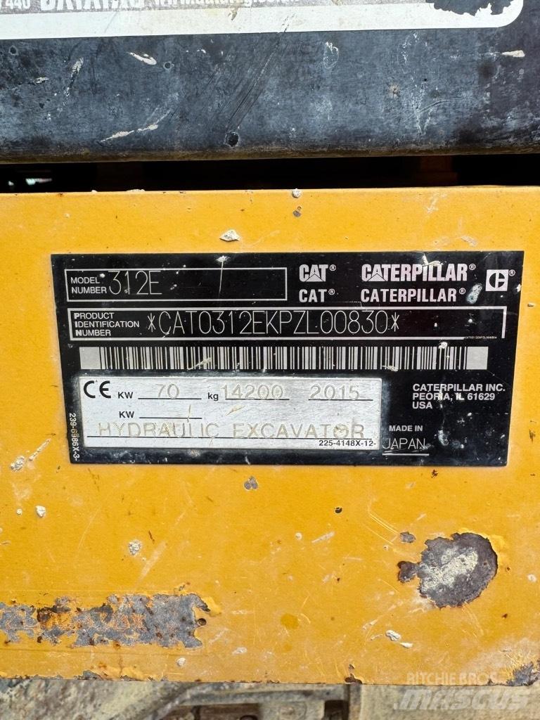 CAT 312 E Gravemaskiner på larvebånd