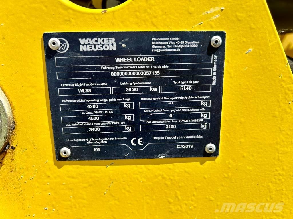 Wacker Neuson WL 38 Læssemaskiner på hjul