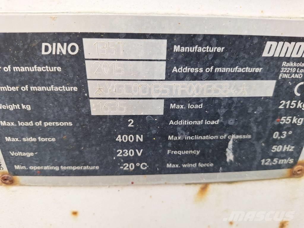 Dino 135 T Trailermonterede lifte