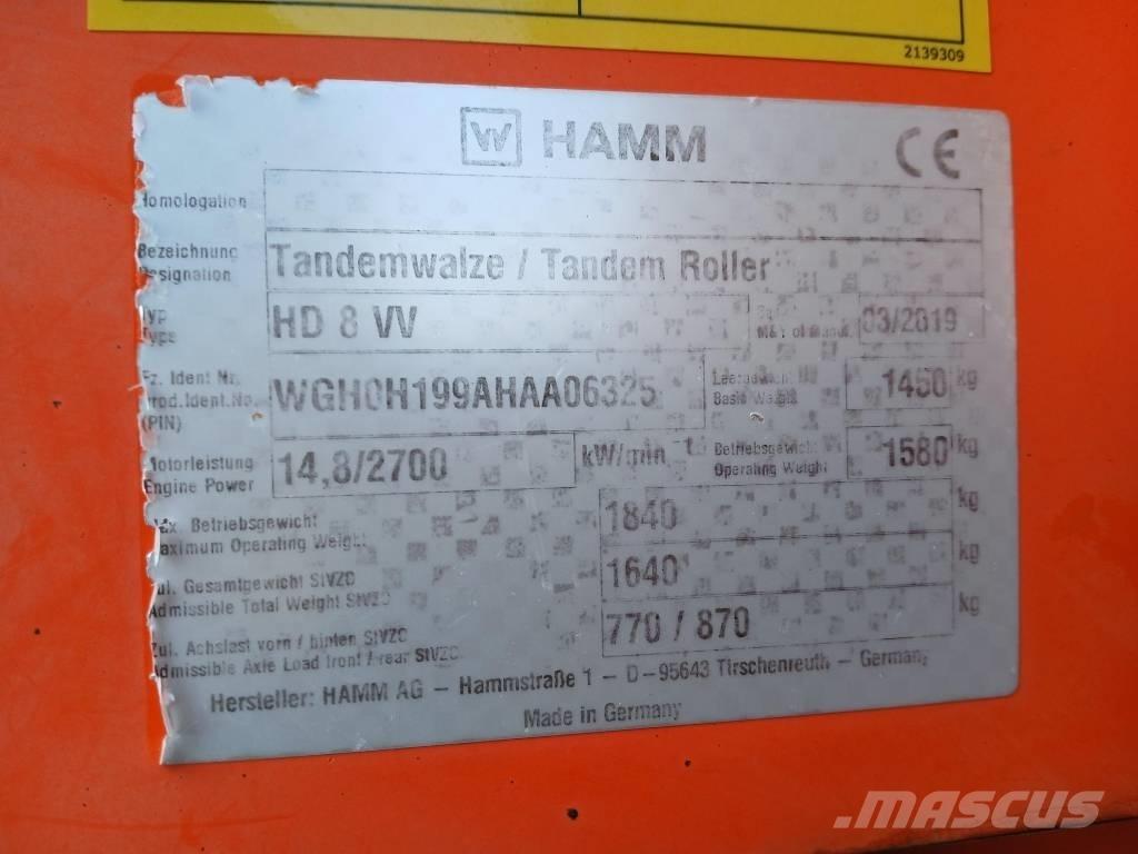Hamm HD8 VV, Vält Tvilling tromle