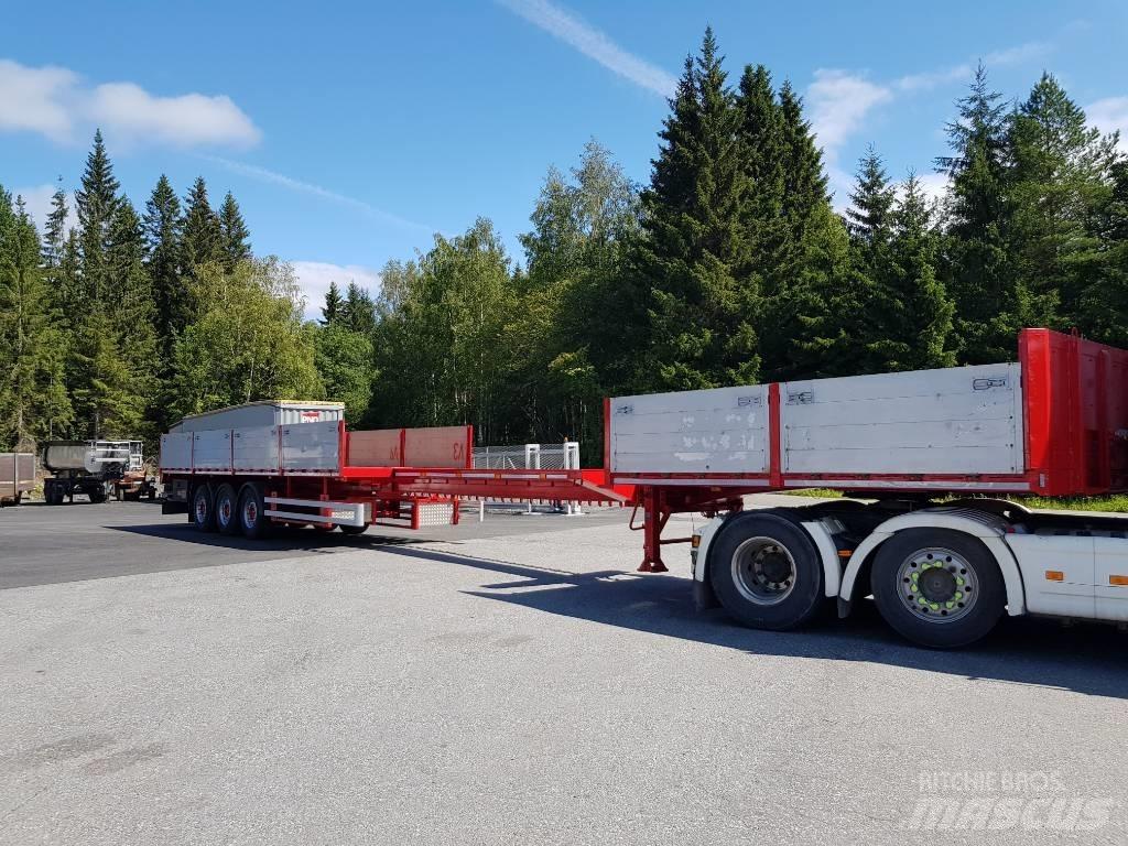 Möslein ST3 Semi-trailer med lad/flatbed