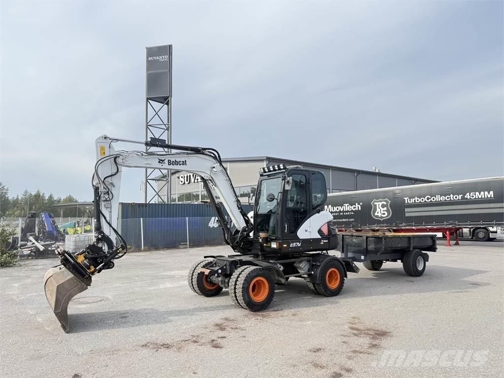 Bobcat E57W Gravemaskiner på hjul