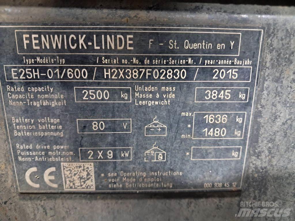 Linde E25H-01/600 El gaffeltrucks