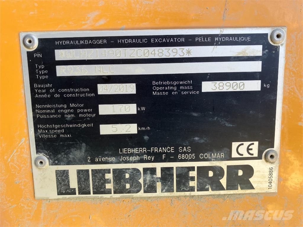 Liebherr R936 Gravemaskiner på larvebånd