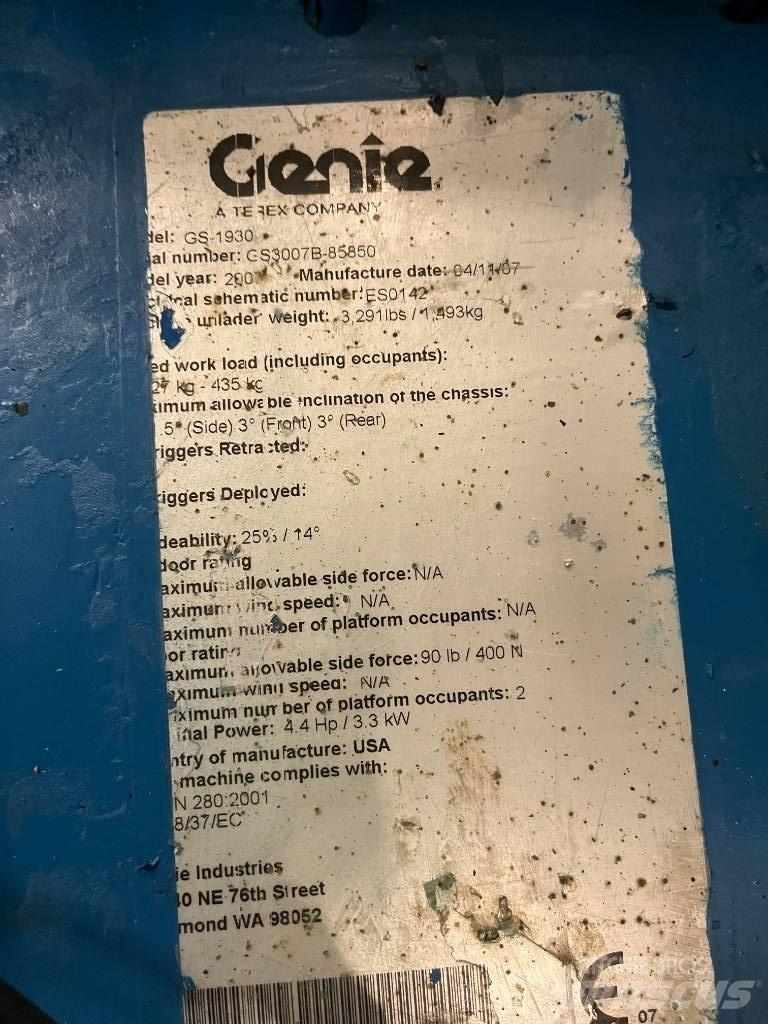 Genie GS 1930 Saxlifte
