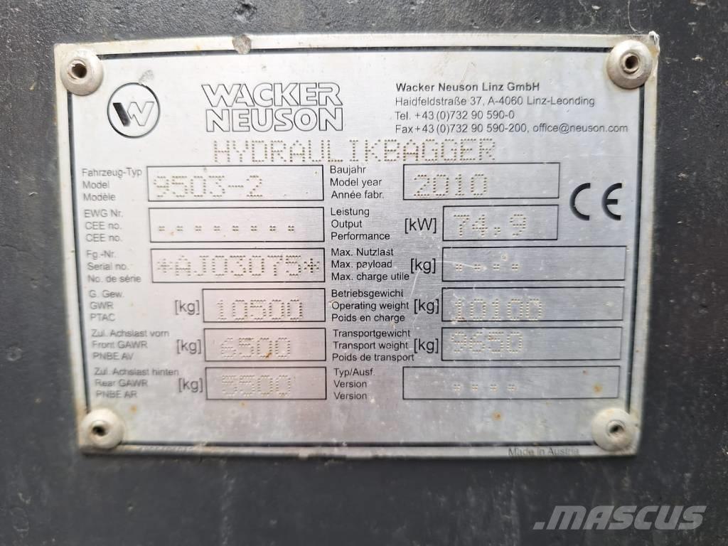 Wacker Neuson 9503-2 Gravemaskiner på hjul