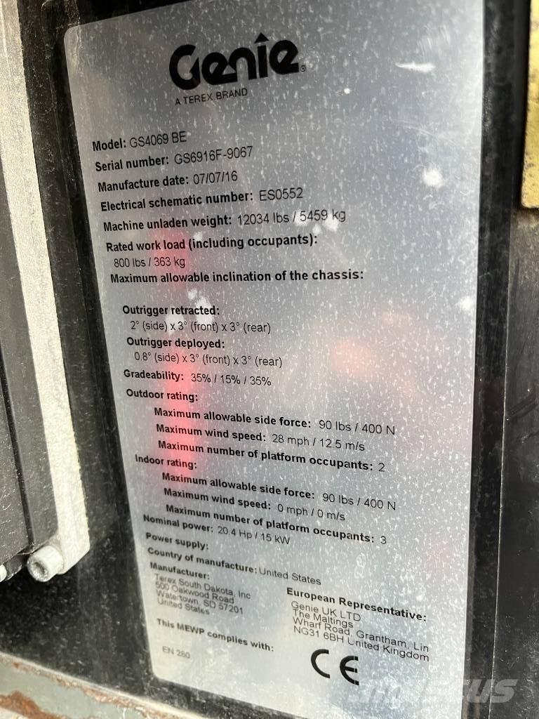 Genie GS4069 BE Saxlifte