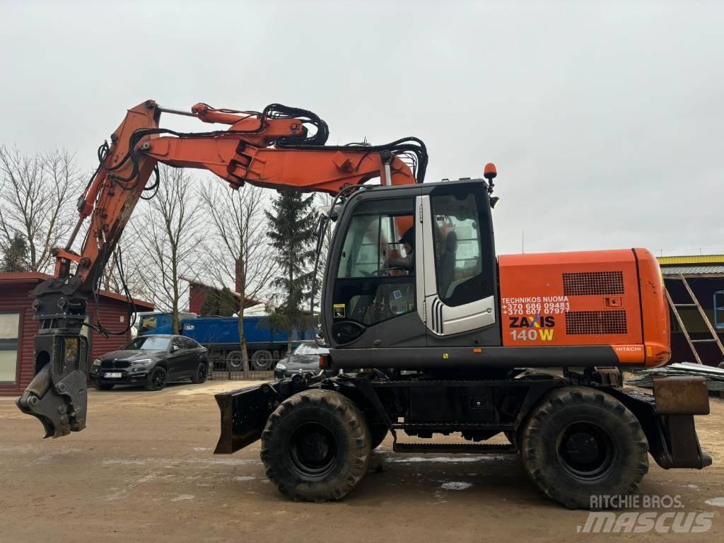 Hitachi ZX 140 W-3 Gravemaskiner på hjul