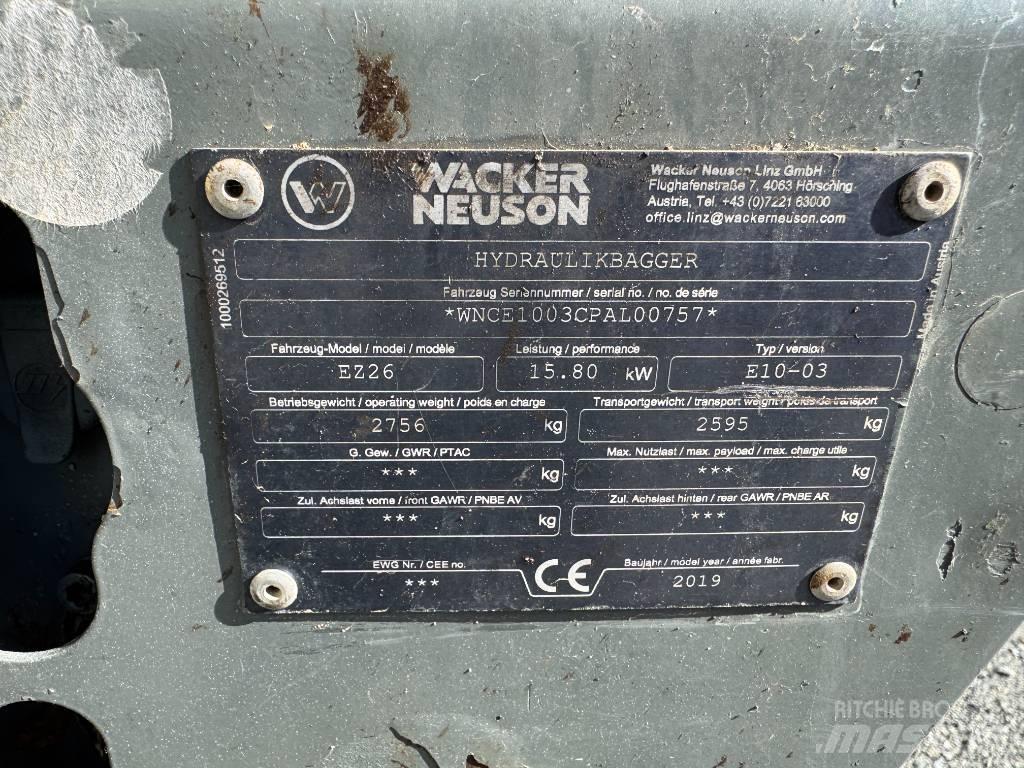 Wacker Neuson EZ26 Gravemaskiner på larvebånd