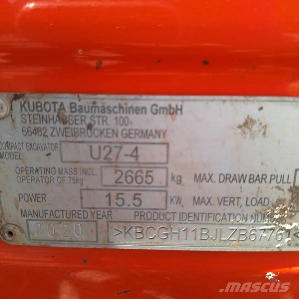 Kubota U 27-4 Minigravemaskiner
