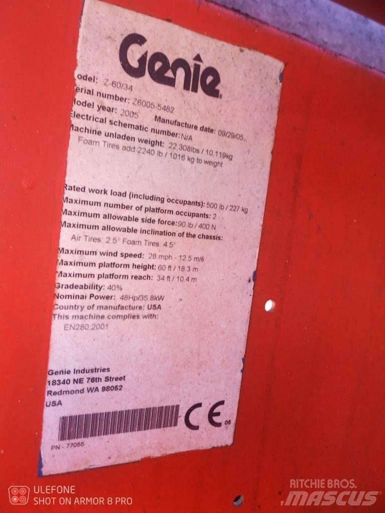 Genie Z 60/34 RT Bomlifte med knækarm