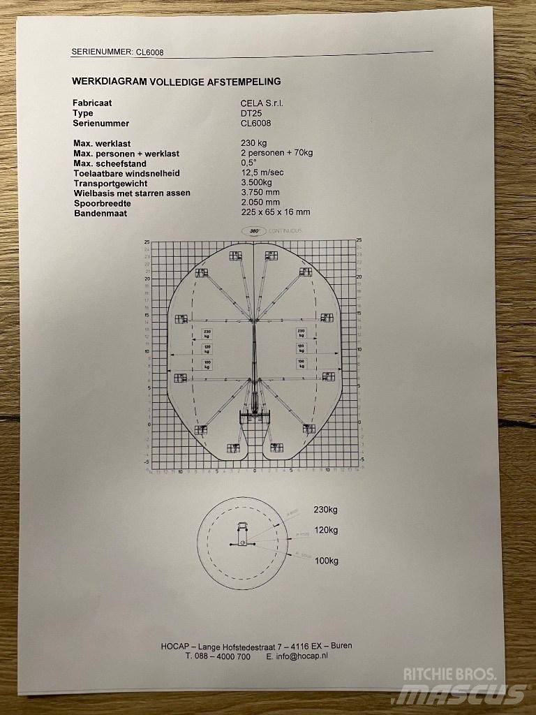 Cela DT 25 SOLD Lastbilmonterede lifte