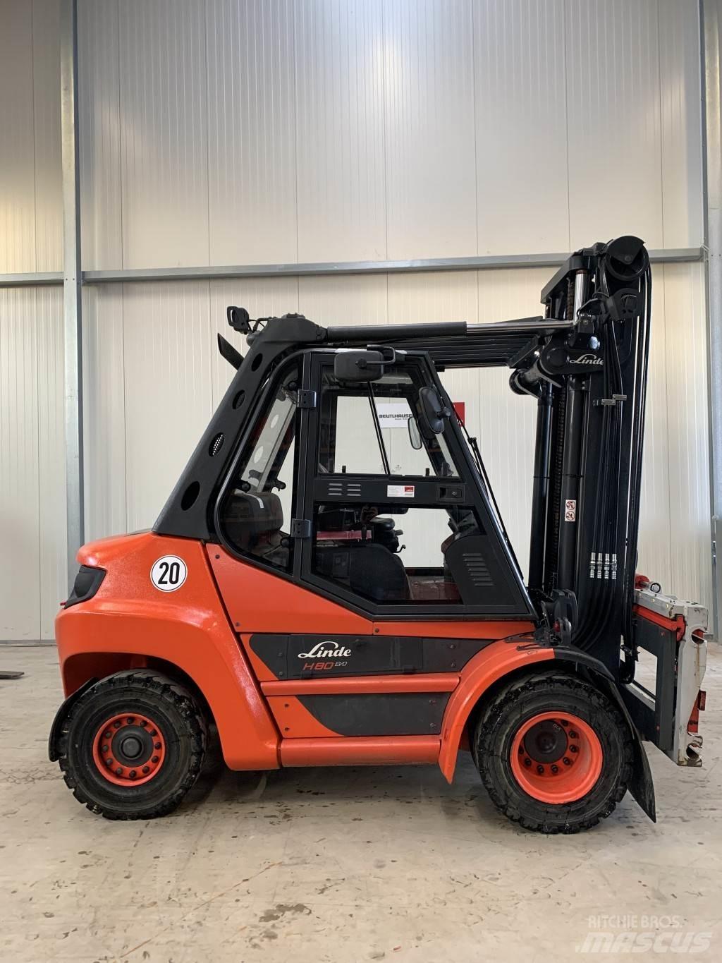 Linde H80D Diesel gaffeltrucks