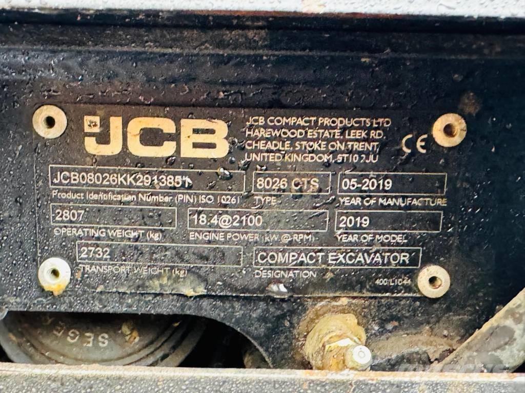 JCB 8026 CTS Minigravemaskiner