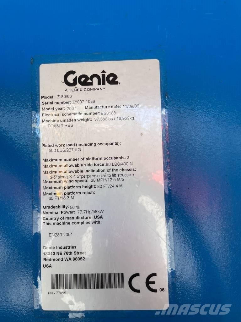 Genie Z 80/60 Bomlifte med knækarm