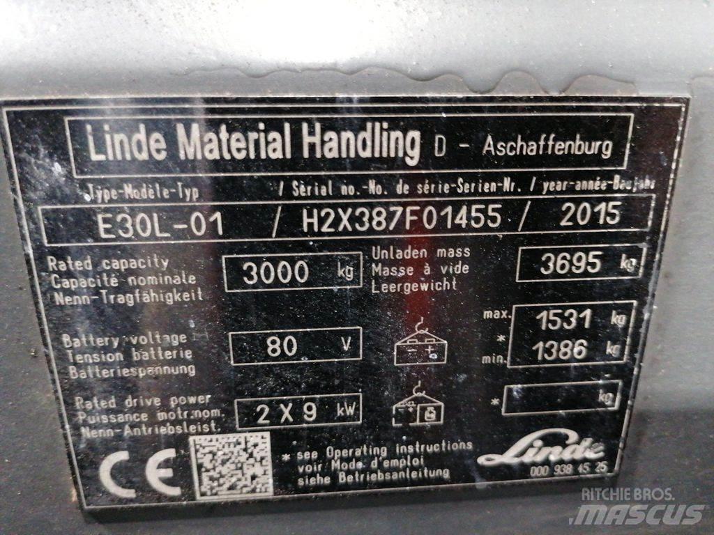 Linde E30L-01 El gaffeltrucks