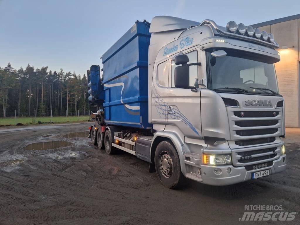 Scania R 580 LB Flishuggere / neddelere