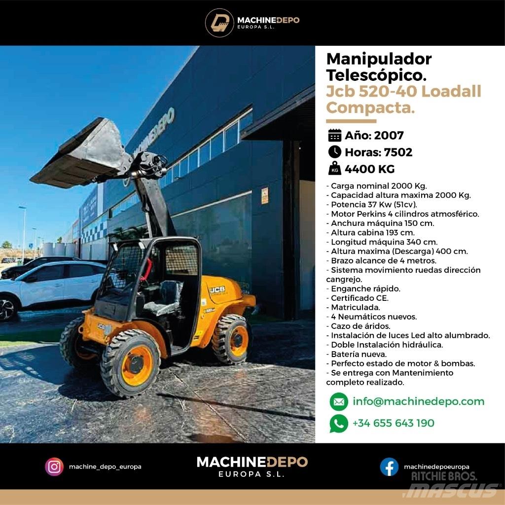 JCB 520-40 Teleskoplæssere til landbrug