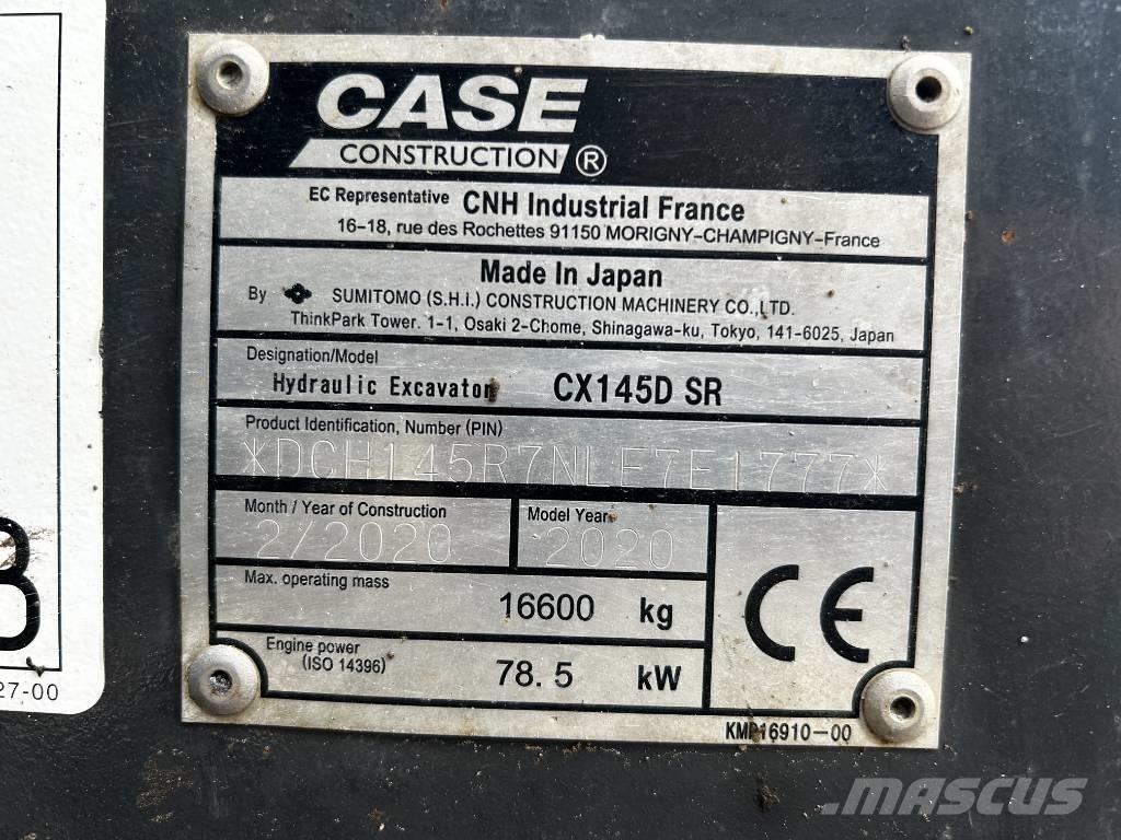 CASE CX 145 D SR Gravemaskiner på larvebånd