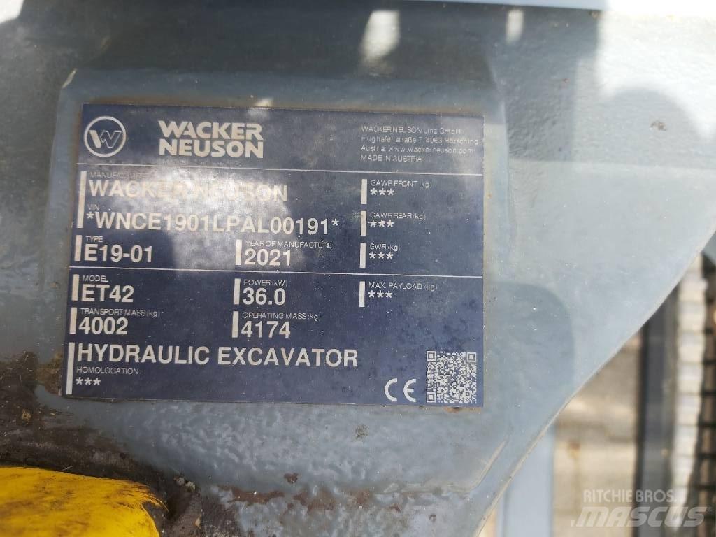 Wacker Neuson ET42 Gravemaskiner på larvebånd