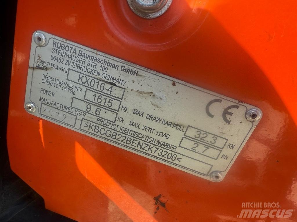 Kubota KX 016-4 Minigravemaskiner