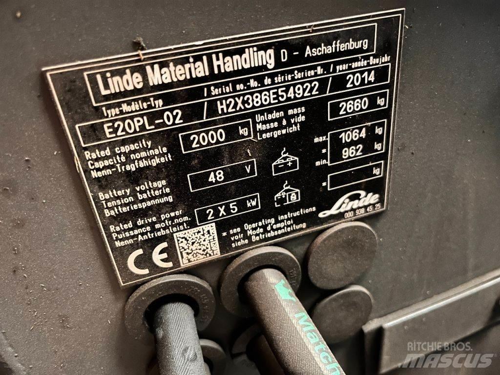 Linde E20PL-02 El gaffeltrucks