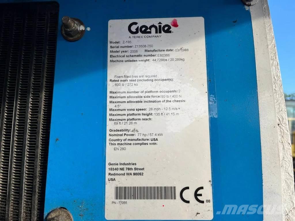Genie Z-135 Bomlifte med knækarm